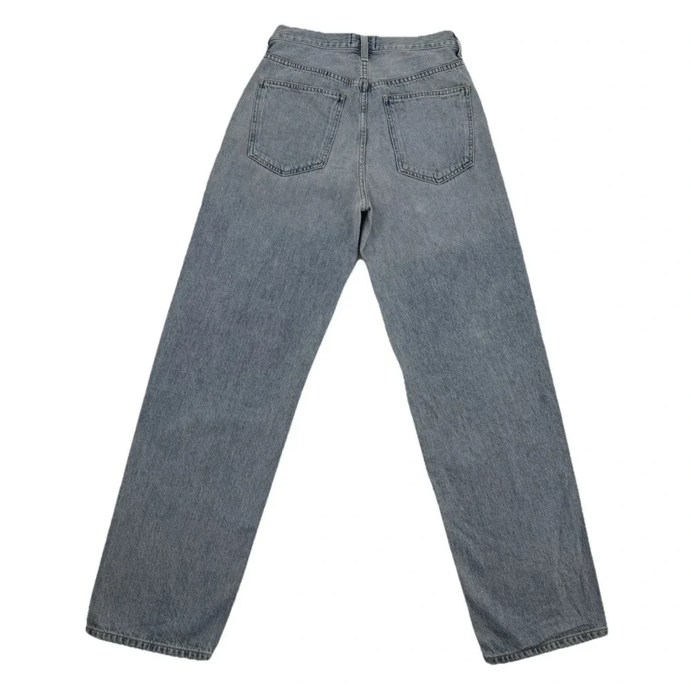 Agolde Criss Cross Jeans Womens Size 26 Blue Light Wash Denim Button Fly USA - Picture 3 of 11